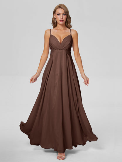 Laila Affordable Spaghetti Straps Chiffon Bridesmaid Dresses