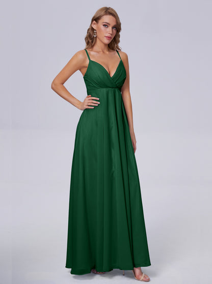Laila Affordable Spaghetti Straps Chiffon Bridesmaid Dresses