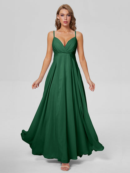 Laila Affordable Spaghetti Straps Chiffon Bridesmaid Dresses