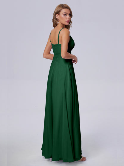 Laila Affordable Spaghetti Straps Chiffon Bridesmaid Dresses