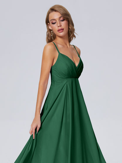Laila Affordable Spaghetti Straps Chiffon Bridesmaid Dresses
