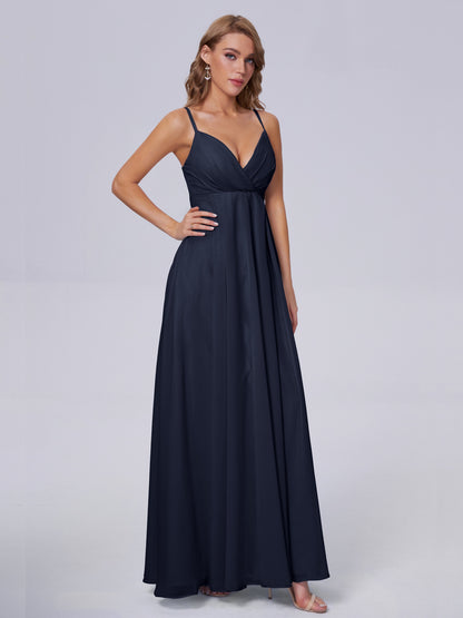 Laila Affordable Spaghetti Straps Chiffon Bridesmaid Dresses