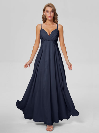 Laila Affordable Spaghetti Straps Chiffon Bridesmaid Dresses