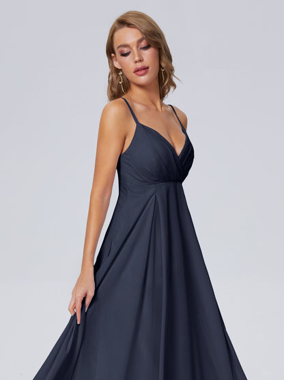 Laila Affordable Spaghetti Straps Chiffon Bridesmaid Dresses