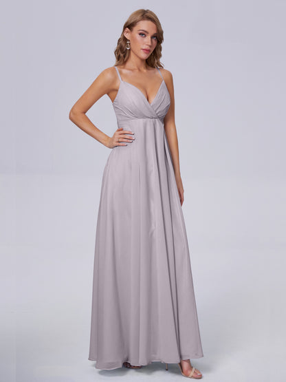 Laila Affordable Spaghetti Straps Chiffon Bridesmaid Dresses