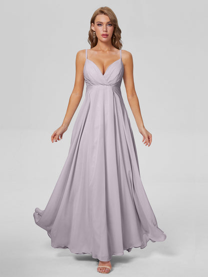 Laila Affordable Spaghetti Straps Chiffon Bridesmaid Dresses