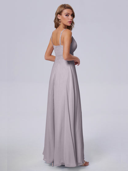 Laila Affordable Spaghetti Straps Chiffon Bridesmaid Dresses
