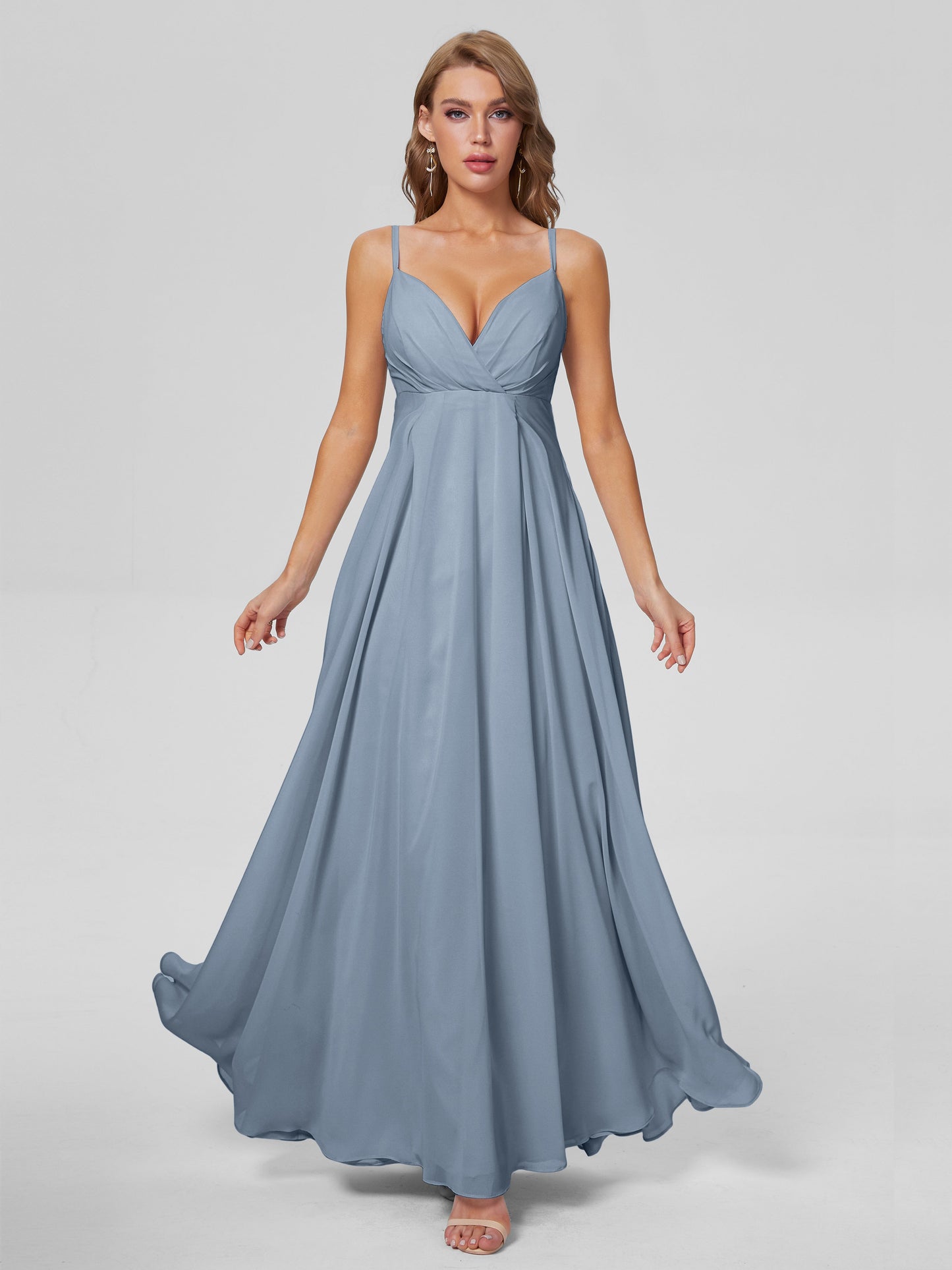 Laila Affordable Spaghetti Straps Chiffon Bridesmaid Dresses