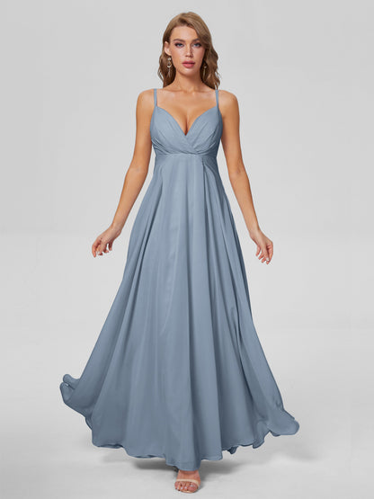 Laila Affordable Spaghetti Straps Chiffon Bridesmaid Dresses
