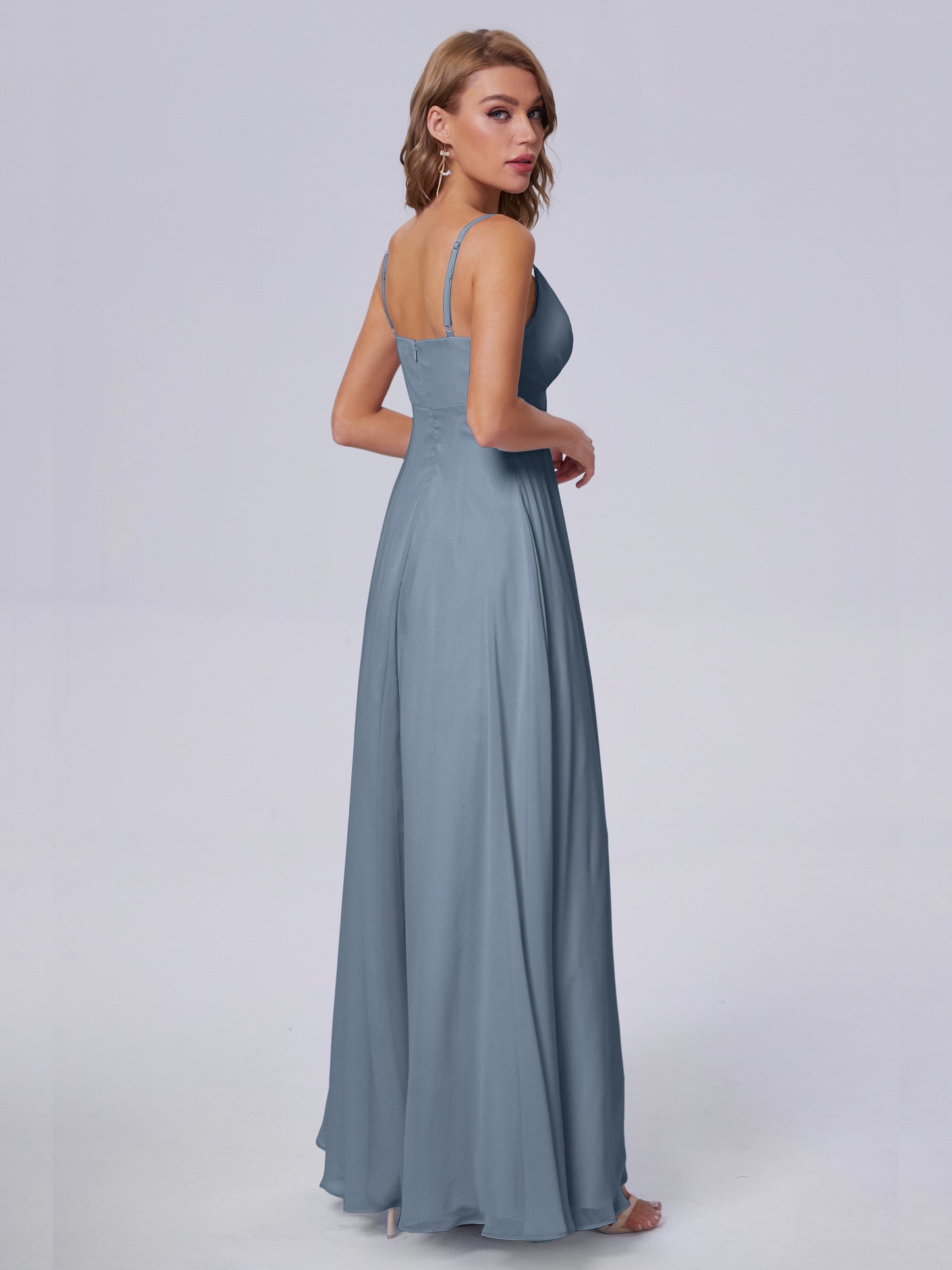 Laila Affordable Spaghetti Straps Chiffon Bridesmaid Dresses