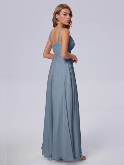 Laila Affordable Spaghetti Straps Chiffon Bridesmaid Dresses
