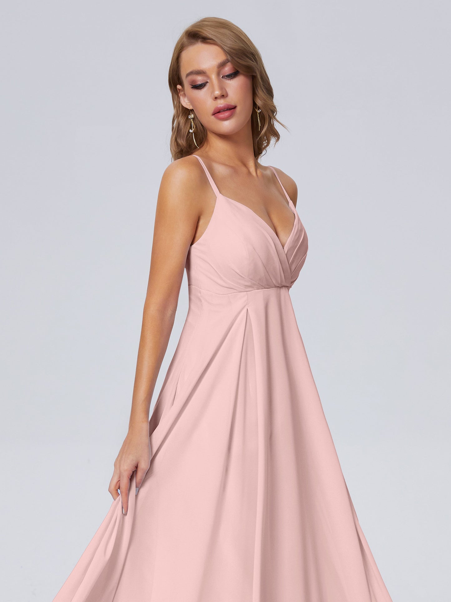 Laila Affordable Spaghetti Straps Chiffon Bridesmaid Dresses