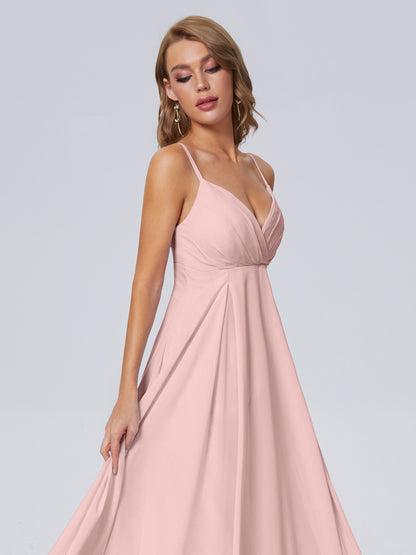 Laila Affordable Spaghetti Straps Chiffon Bridesmaid Dresses