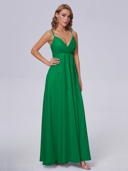 Laila Affordable Spaghetti Straps Chiffon Bridesmaid Dresses