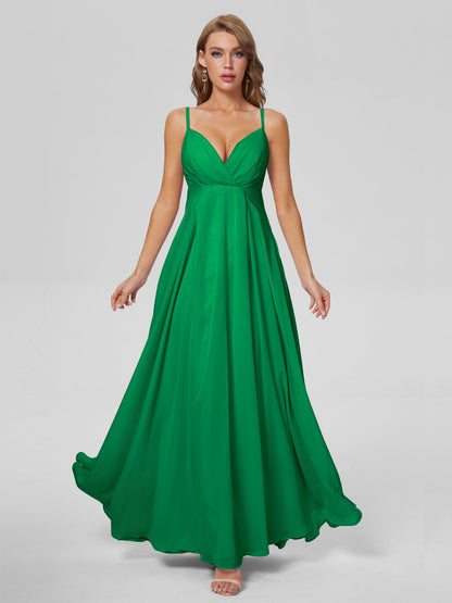 Laila Affordable Spaghetti Straps Chiffon Bridesmaid Dresses