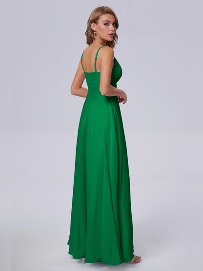 Laila Affordable Spaghetti Straps Chiffon Bridesmaid Dresses