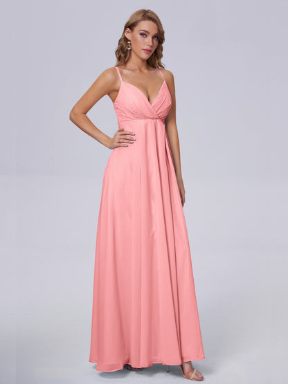Laila Affordable Spaghetti Straps Chiffon Bridesmaid Dresses