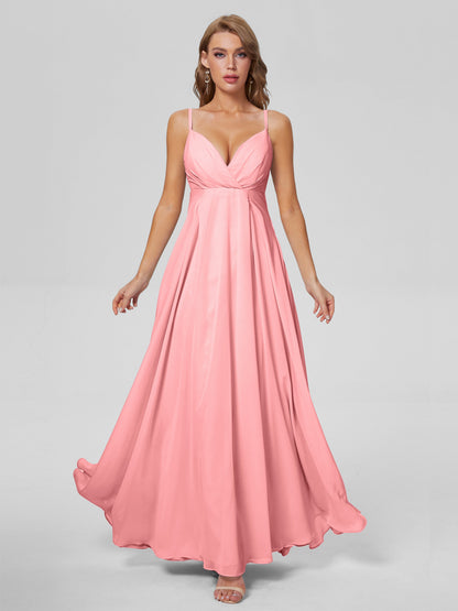 Laila Affordable Spaghetti Straps Chiffon Bridesmaid Dresses
