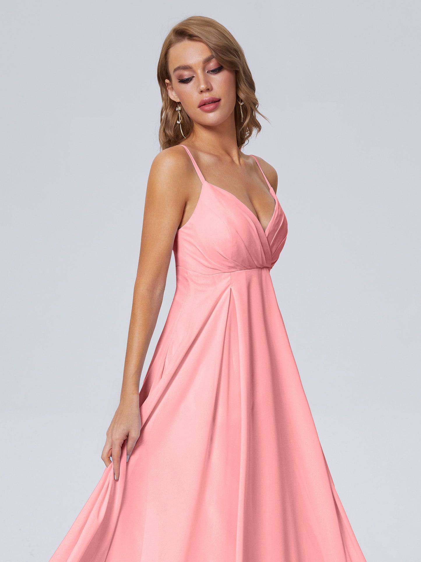 Laila Affordable Spaghetti Straps Chiffon Bridesmaid Dresses