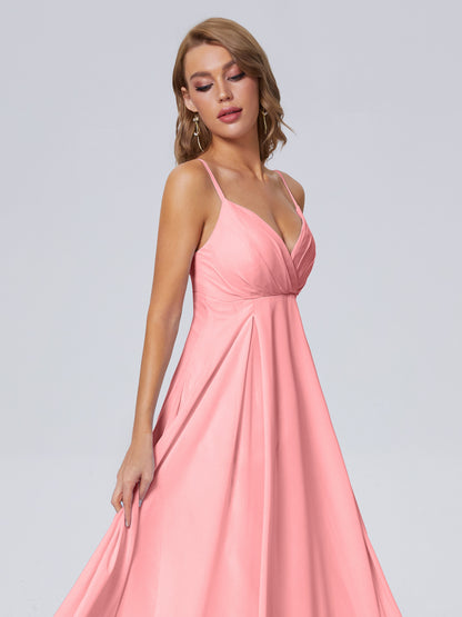Laila Affordable Spaghetti Straps Chiffon Bridesmaid Dresses