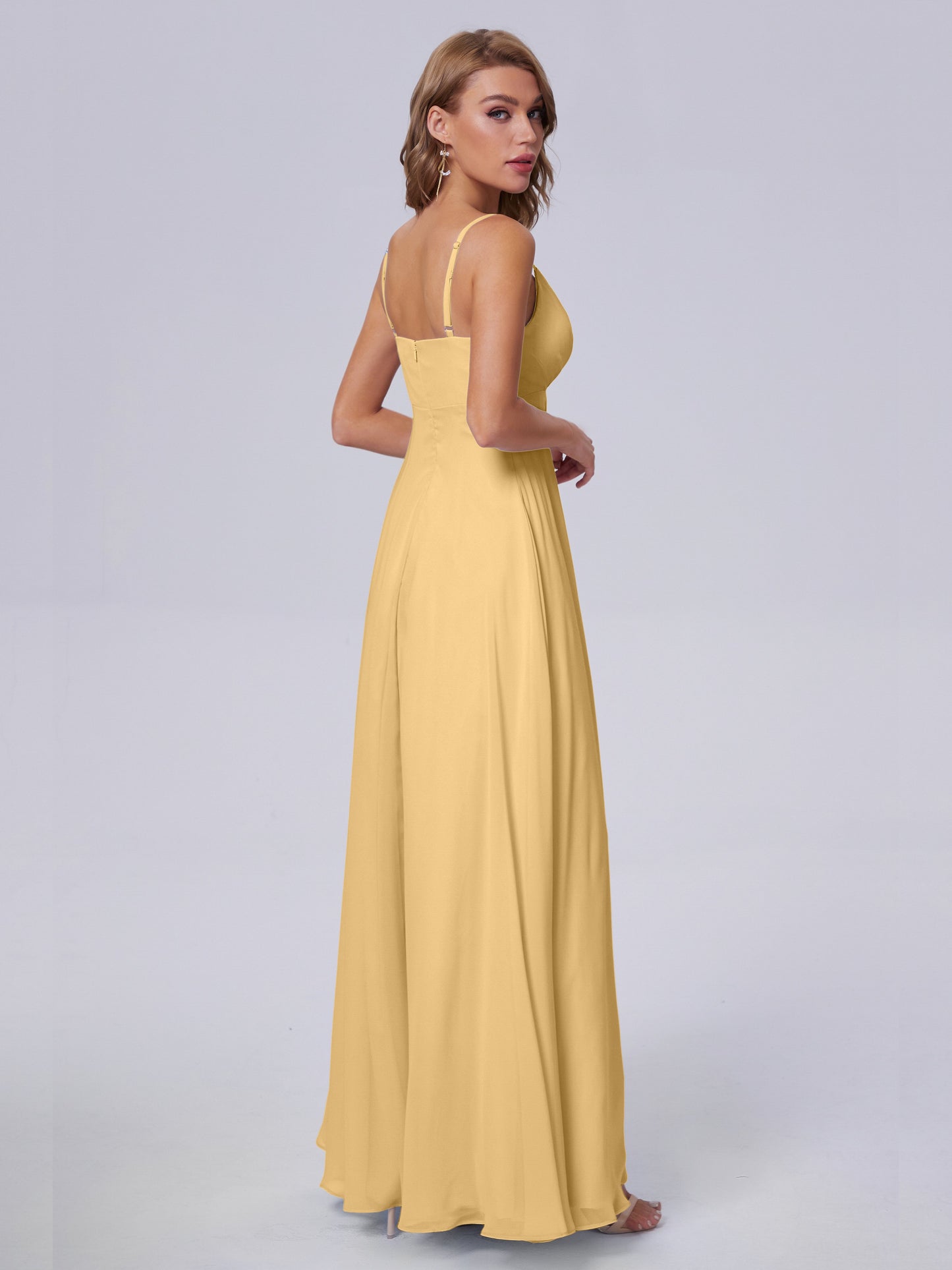 Laila Affordable Spaghetti Straps Chiffon Bridesmaid Dresses