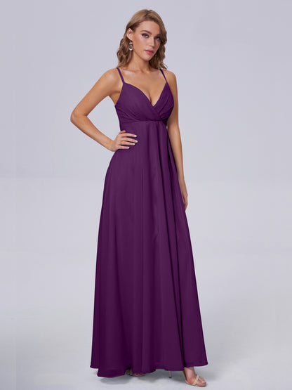 Laila Affordable Spaghetti Straps Chiffon Bridesmaid Dresses