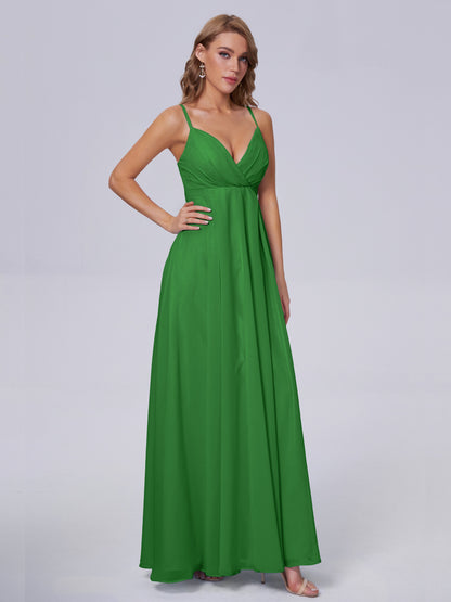 Laila Affordable Spaghetti Straps Chiffon Bridesmaid Dresses