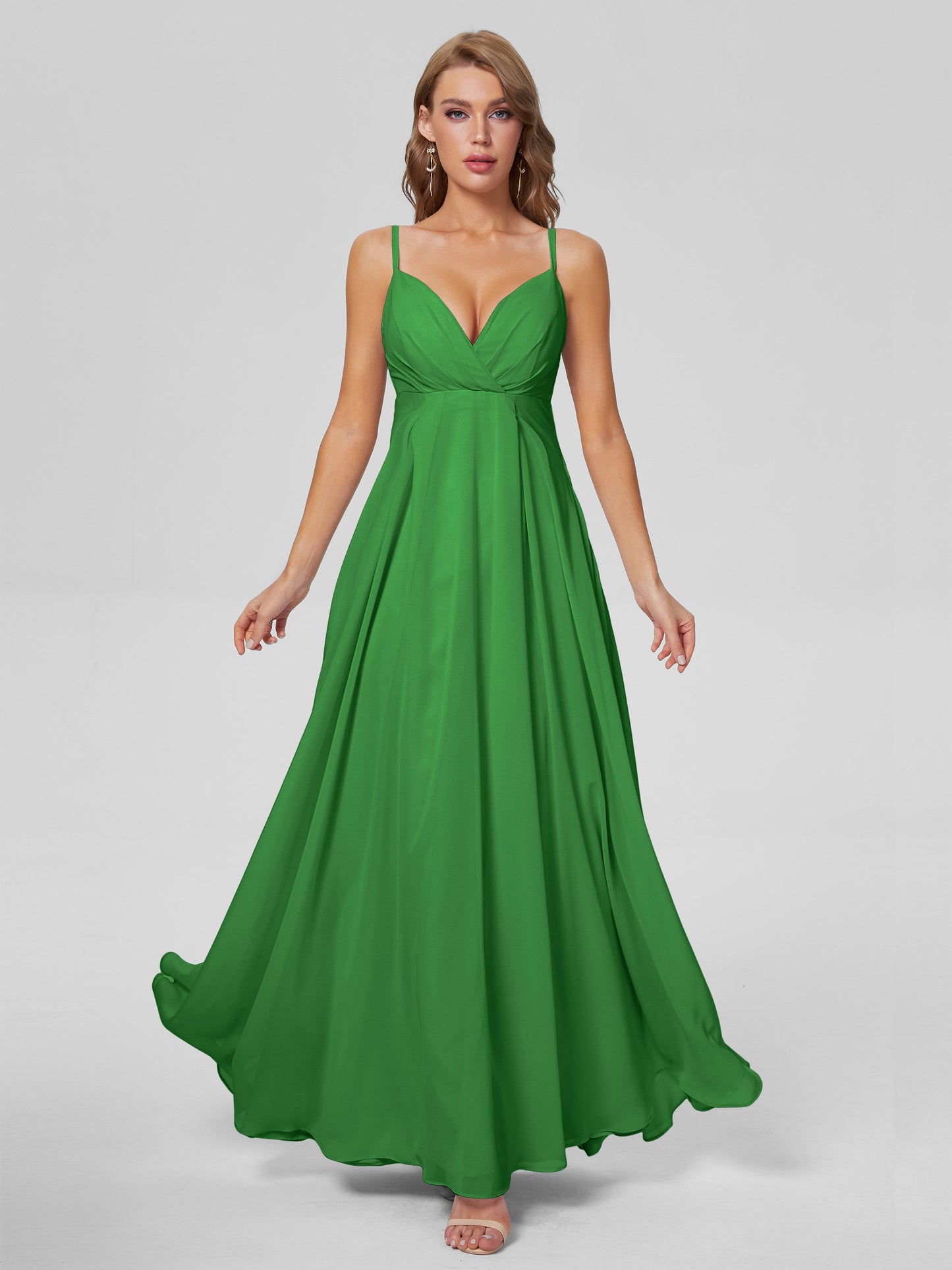 Laila Affordable Spaghetti Straps Chiffon Bridesmaid Dresses