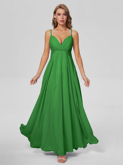 Laila Affordable Spaghetti Straps Chiffon Bridesmaid Dresses