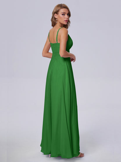 Laila Affordable Spaghetti Straps Chiffon Bridesmaid Dresses