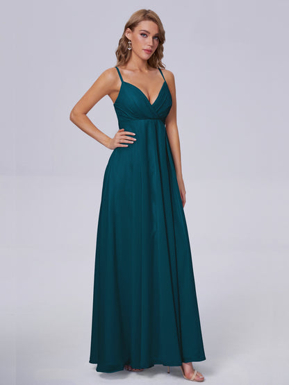 Laila Affordable Spaghetti Straps Chiffon Bridesmaid Dresses