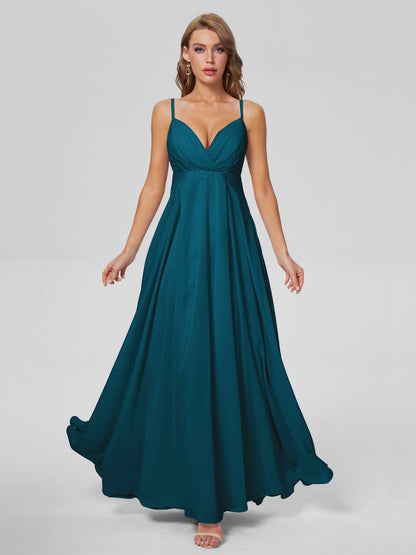 Laila Affordable Spaghetti Straps Chiffon Bridesmaid Dresses