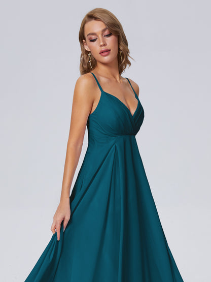 Laila Affordable Spaghetti Straps Chiffon Bridesmaid Dresses