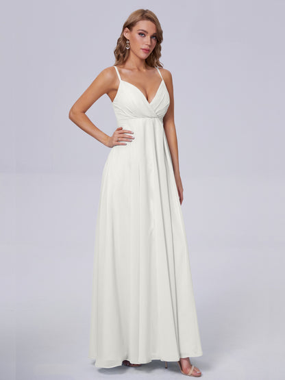 Laila Affordable Spaghetti Straps Chiffon Bridesmaid Dresses