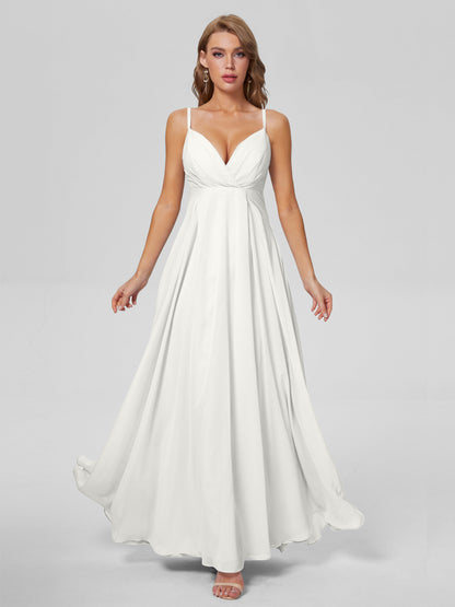 Laila Affordable Spaghetti Straps Chiffon Bridesmaid Dresses
