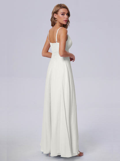 Laila Affordable Spaghetti Straps Chiffon Bridesmaid Dresses