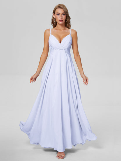 Laila Affordable Spaghetti Straps Chiffon Bridesmaid Dresses