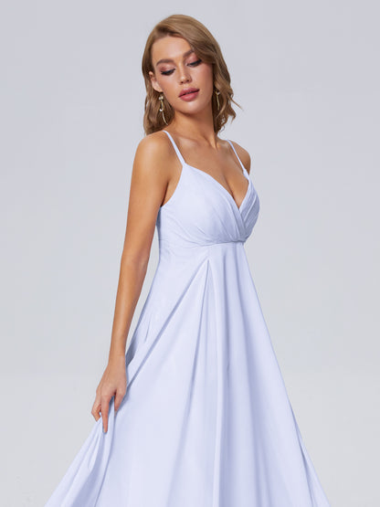 Laila Affordable Spaghetti Straps Chiffon Bridesmaid Dresses