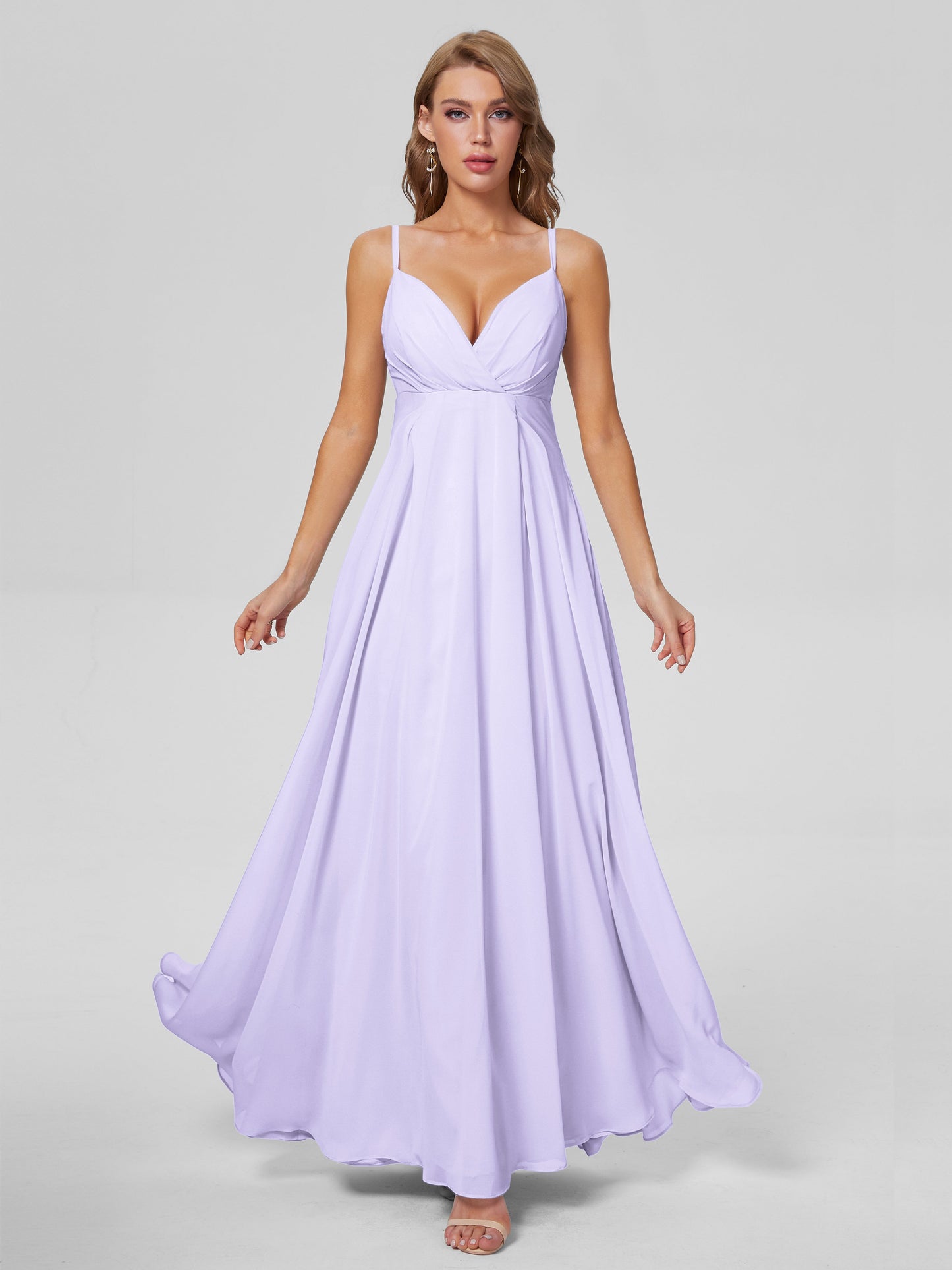 Laila Affordable Spaghetti Straps Chiffon Bridesmaid Dresses