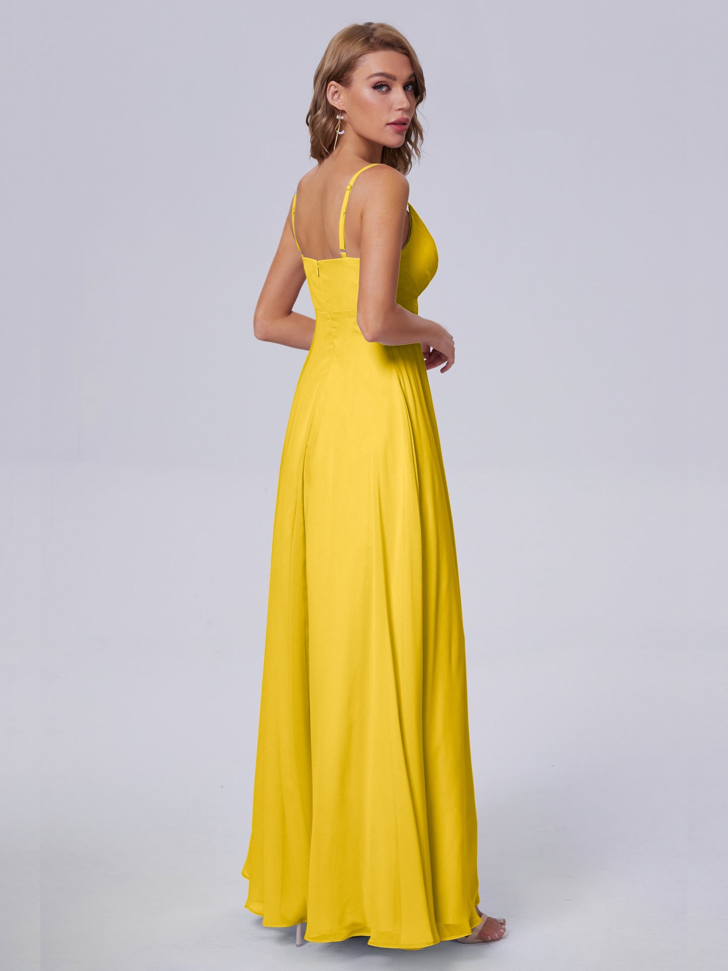 Laila Affordable Spaghetti Straps Chiffon Bridesmaid Dresses