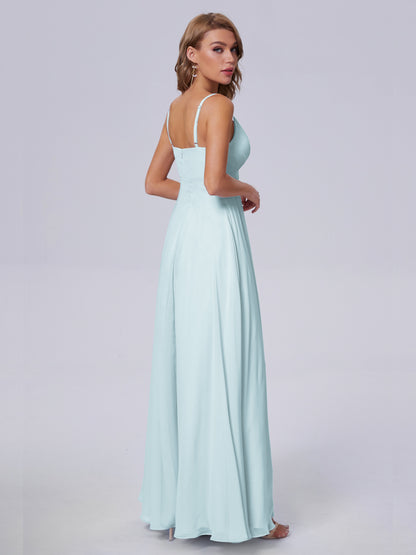 Laila Affordable Spaghetti Straps Chiffon Bridesmaid Dresses
