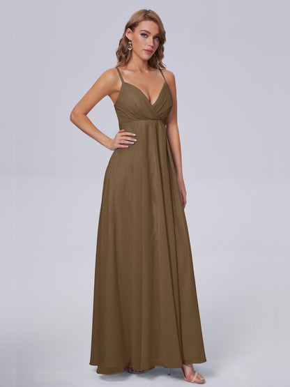 Laila Affordable Spaghetti Straps Chiffon Bridesmaid Dresses