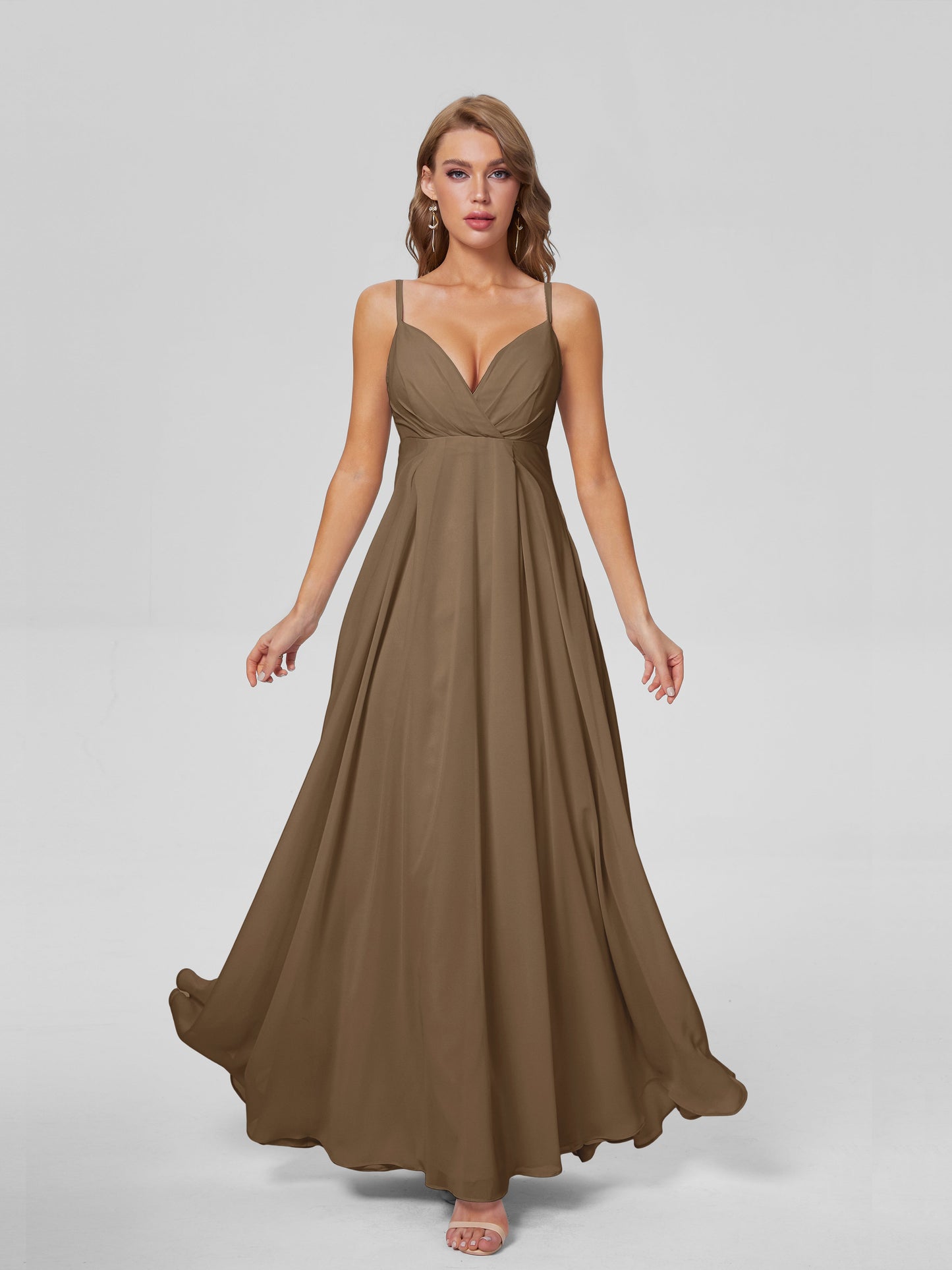Laila Affordable Spaghetti Straps Chiffon Bridesmaid Dresses