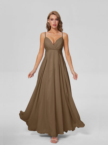Laila Affordable Spaghetti Straps Chiffon Bridesmaid Dresses