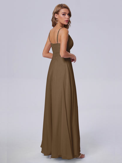 Laila Affordable Spaghetti Straps Chiffon Bridesmaid Dresses