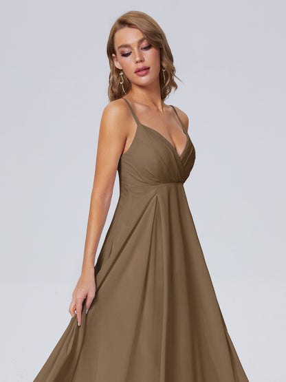Laila Affordable Spaghetti Straps Chiffon Bridesmaid Dresses