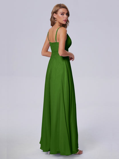 Laila Affordable Spaghetti Straps Chiffon Bridesmaid Dresses