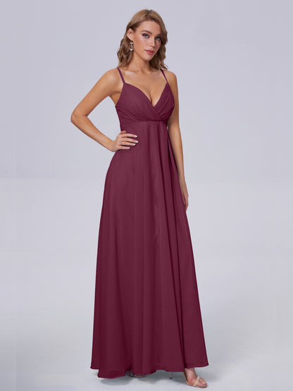Laila Affordable Spaghetti Straps Chiffon Bridesmaid Dresses