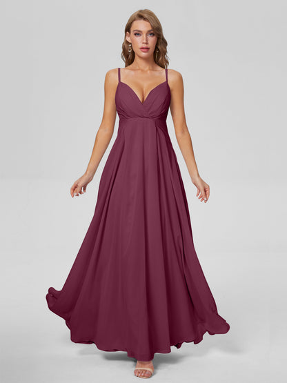 Laila Affordable Spaghetti Straps Chiffon Bridesmaid Dresses