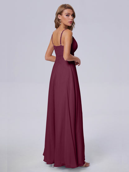 Laila Affordable Spaghetti Straps Chiffon Bridesmaid Dresses